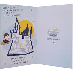 Warner Brother Harry Potter Hedwig Owl with Maze Activity Birthday Card