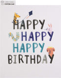 Cute Animal Illustration Design Birthday Card