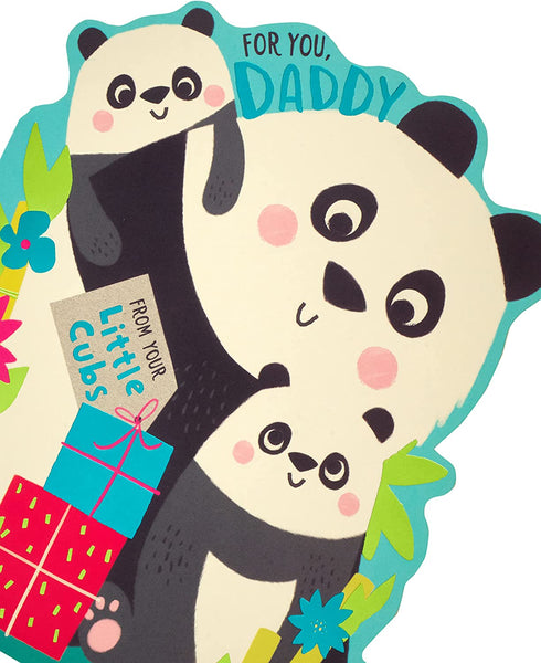 Panda Father's Day Card For Daddy From Kids